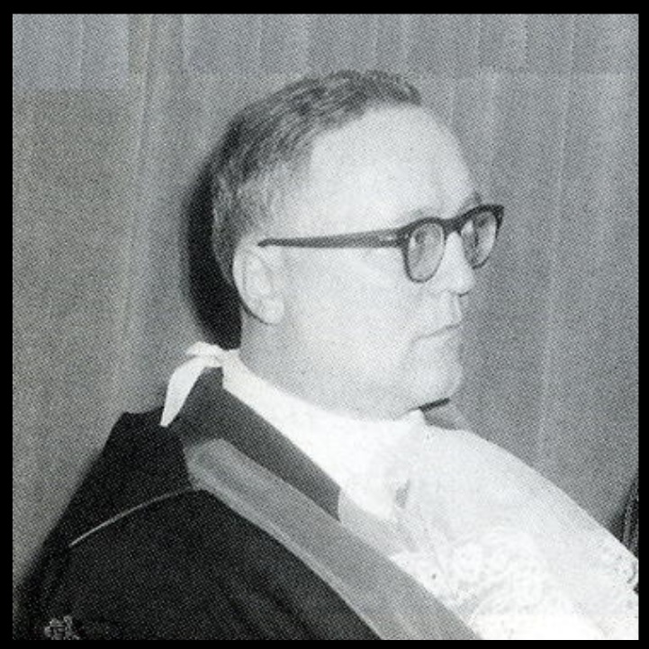 Vittorio Bachelet durante una cerimonia accademica nel 1969 (Archivio Famiglia Bachelet).