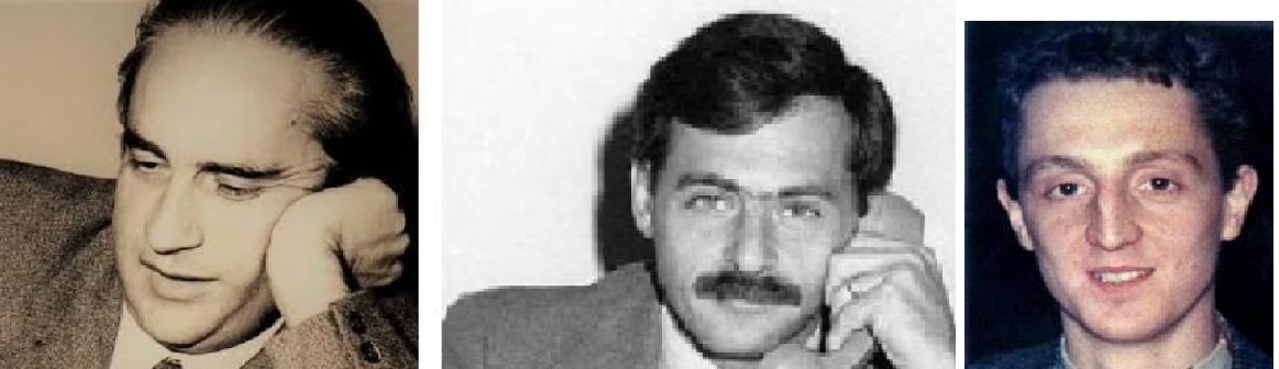 Da sinistra, Gaetano Costa, Ninni Cassarà, Roberto Antiochia